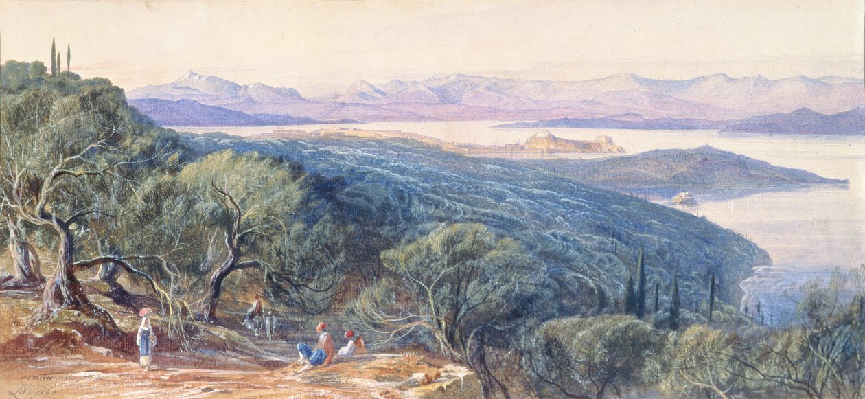 Korfu, 19. století od Edward Lear