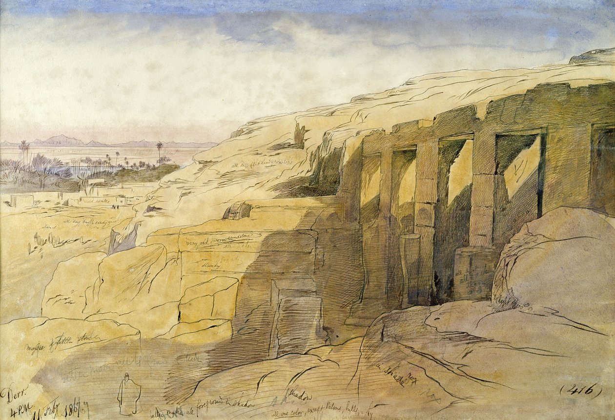 Derr, Egypt, 1867 od Edward Lear