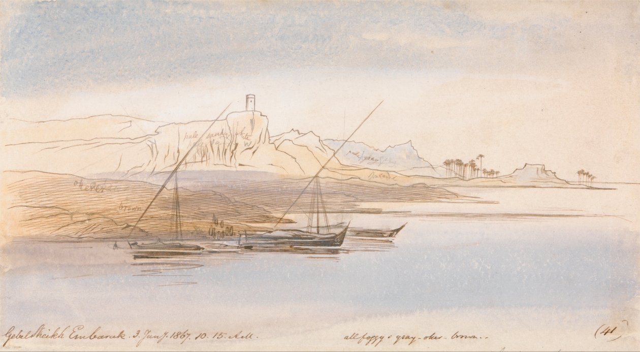 Mount Sheikh Mubarak od Edward Lear