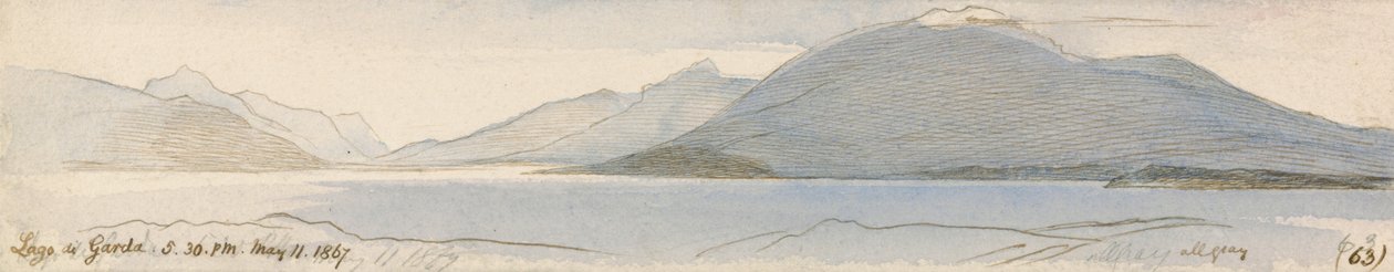 Gardské jezero od Edward Lear