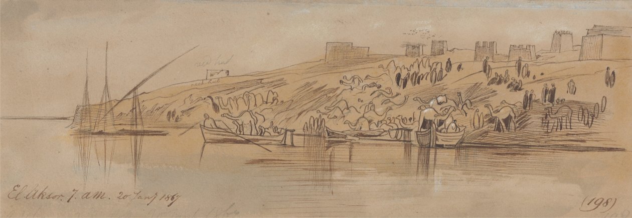 Luxor, 7-00, 20. ledna 1867 (198) od Edward Lear
