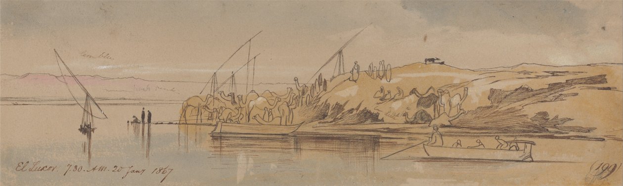 Luxor, 7-30 hod., 20. ledna 1867 (199) od Edward Lear