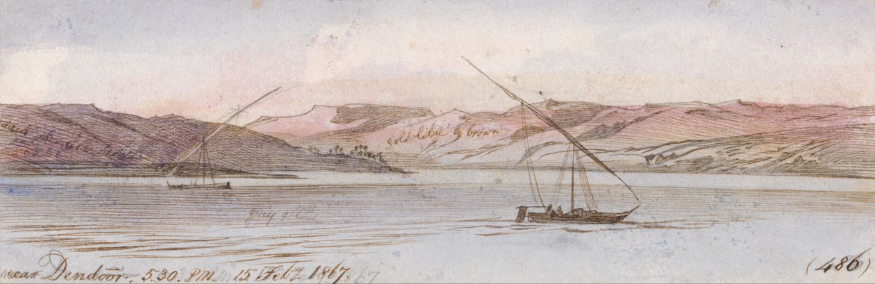 Blízko Dendour od Edward Lear