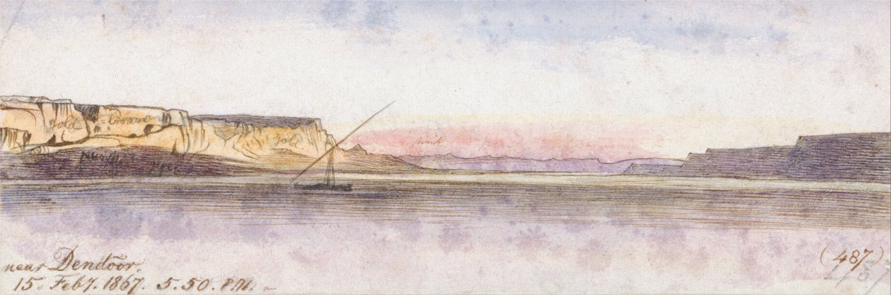 Blízko Dendour od Edward Lear