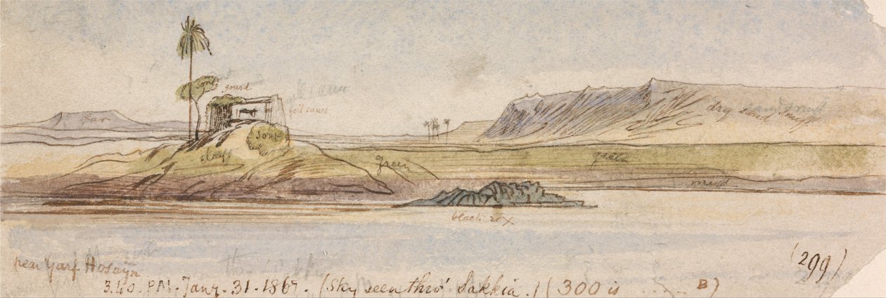 Blízko Garf Hossayn, 15:40, 31. ledna 1867 (299) od Edward Lear