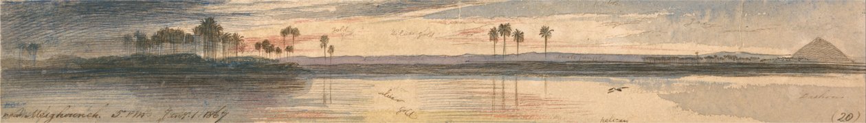 Blízko Mesghouneh od Edward Lear