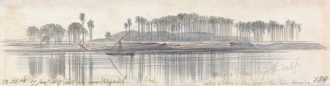 Blízko Negadehu, 12-30 hodin, 17. ledna 1867 (188) od Edward Lear
