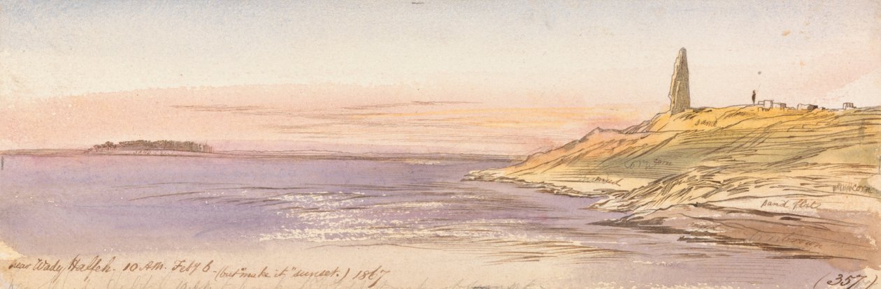 Poblíž Wady Halfeh od Edward Lear