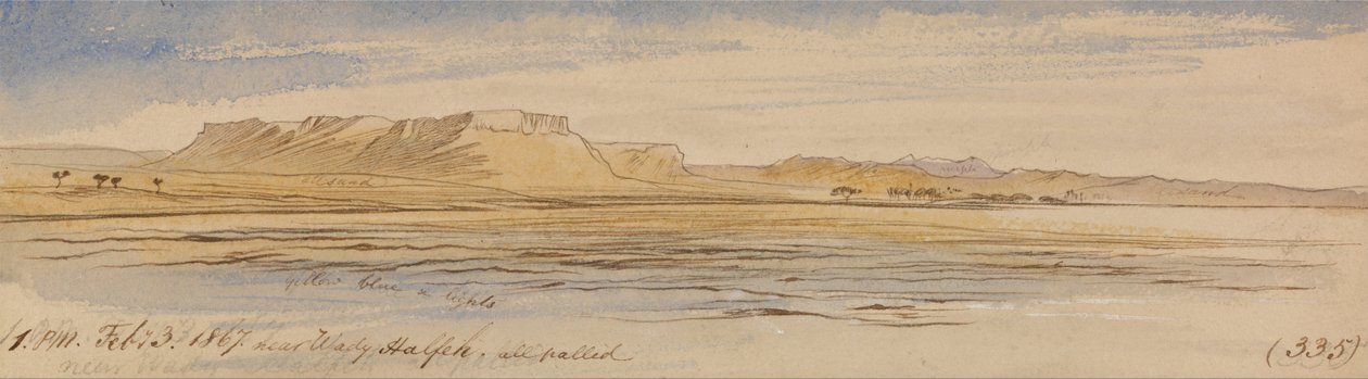 Poblíž Wady Halfeh od Edward Lear