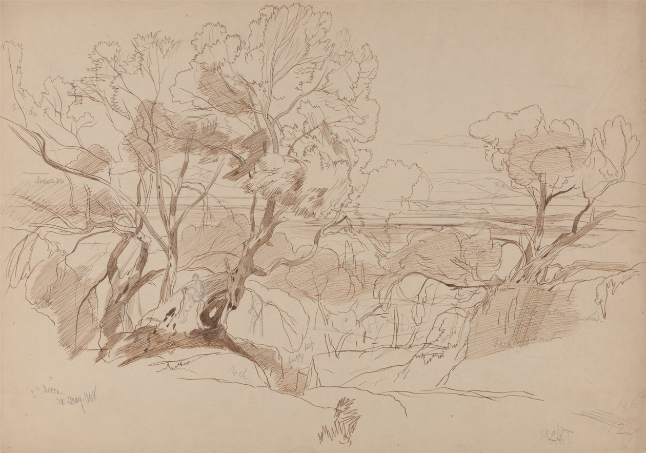 Santa Decca, Korfu od Edward Lear