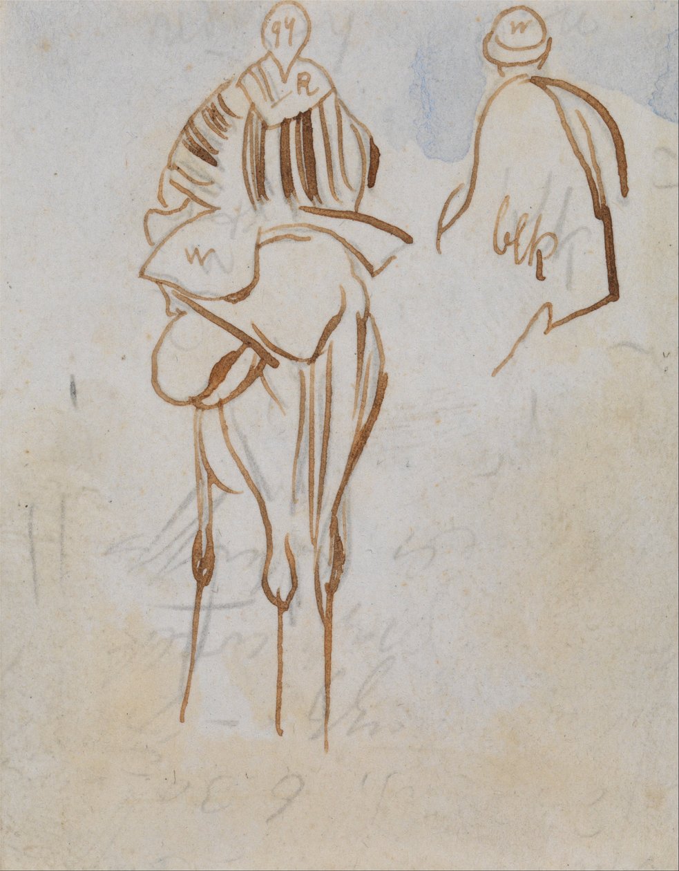 Studie egyptského muže na velbloudu od Edward Lear