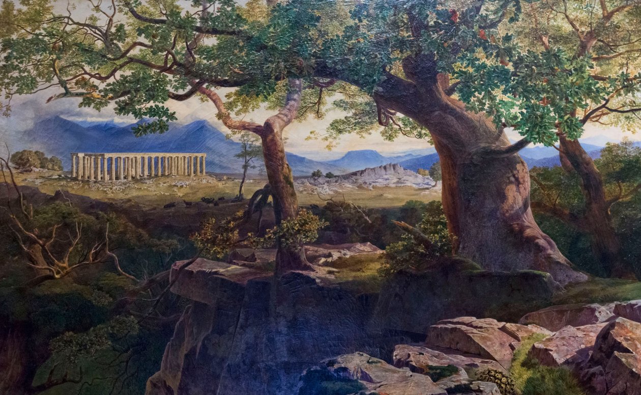 Temple Apollo v Bassae od Edward Lear