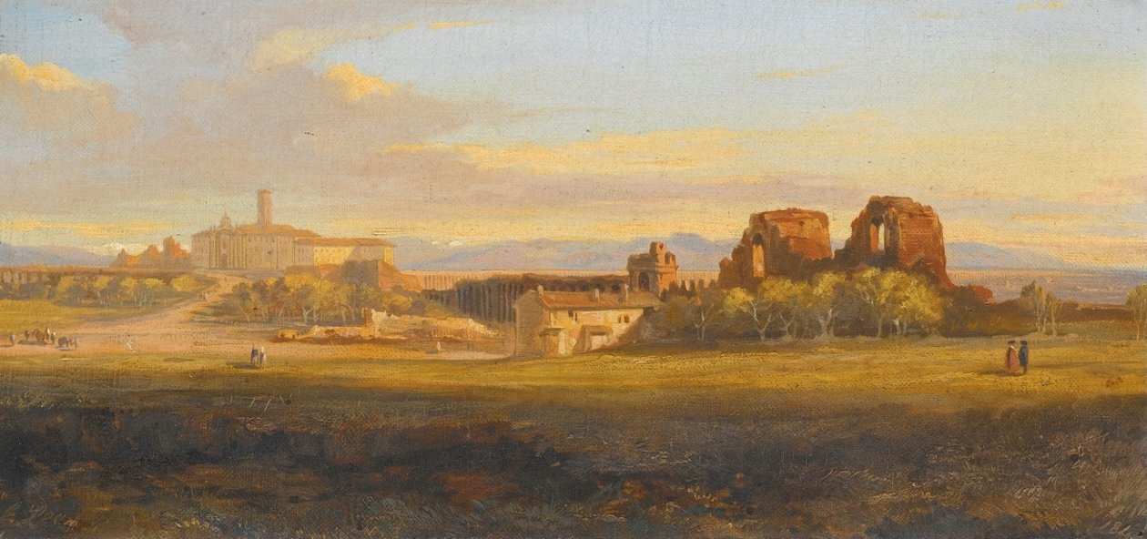 Pohled na římskou Campagnu od Edward Lear