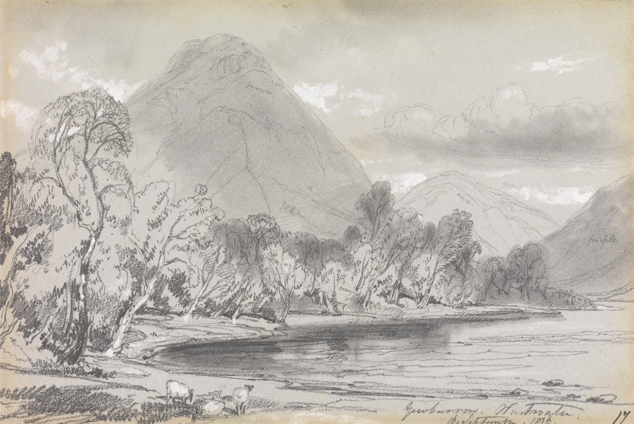 Yewbarrow, Wastwater, 16. září 1836 od Edward Lear