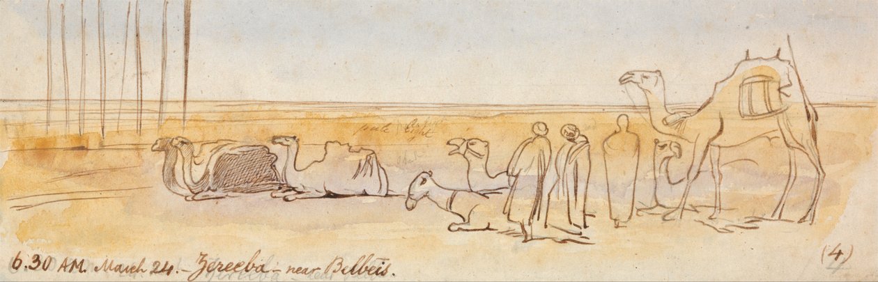 Zereeba, poblíž Belbeis od Edward Lear
