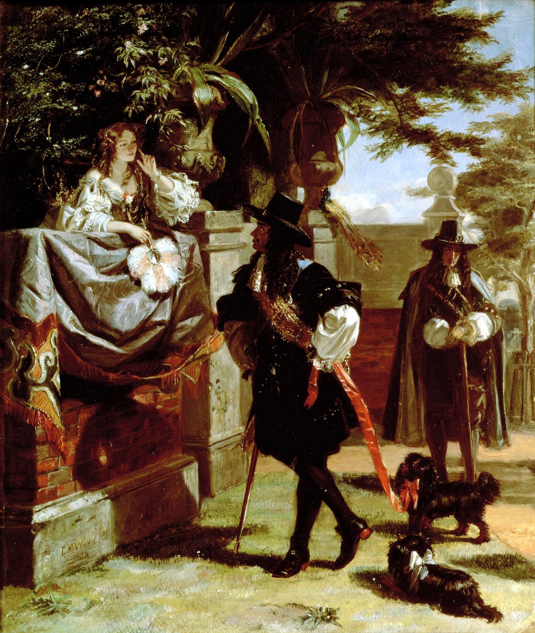 Charles II (1630-85) a Nell Gwynne (1650-87) od Edward Matthew Ward
