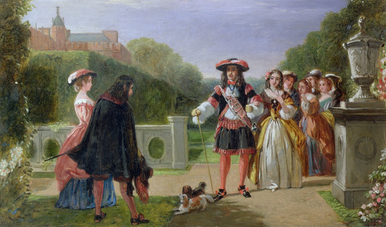 Král Karel II. (1630-85) a Nell Gwynne (1650-87) od Edward Matthew Ward