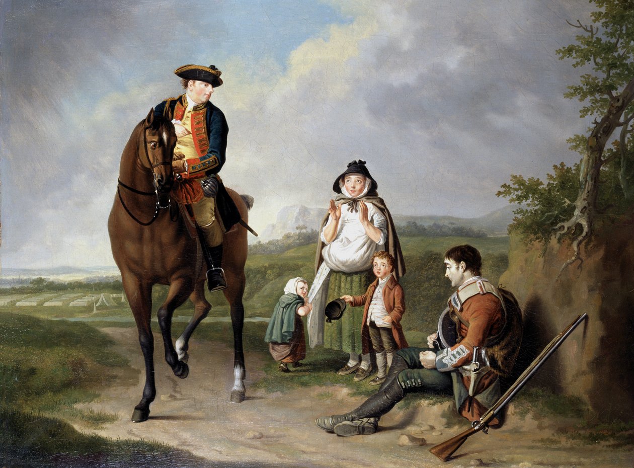 Marquess of Granby (1721-70) zachraňující nemocného vojáka, kolem roku 1765 od Edward Penny