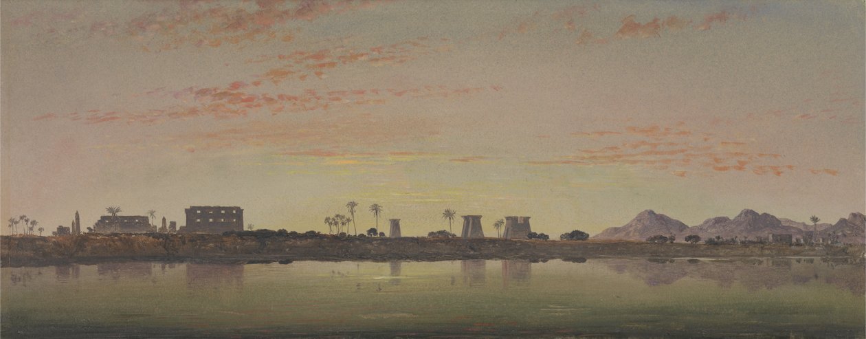 Pylony v Karnaku, Thebanské hory v dálce od Edward William Cooke