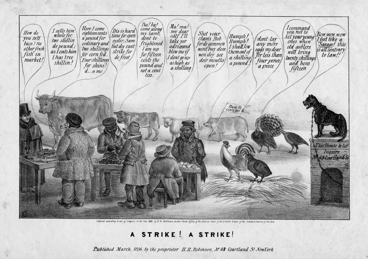 Stávka! Stávka!, kolem roku 1836 od Edward Williams Clay