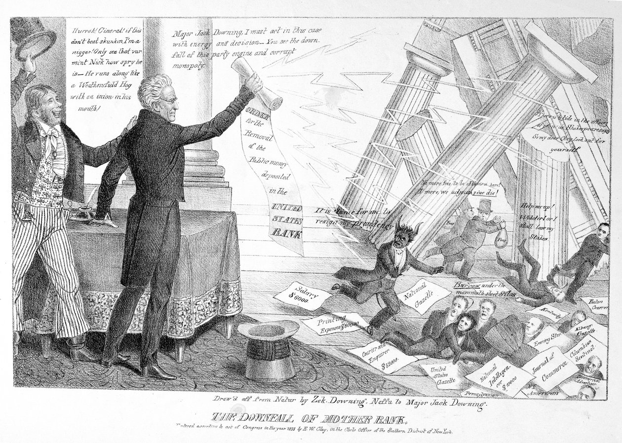 Pád banky Mother Bank, 1833 od Edward Williams Clay