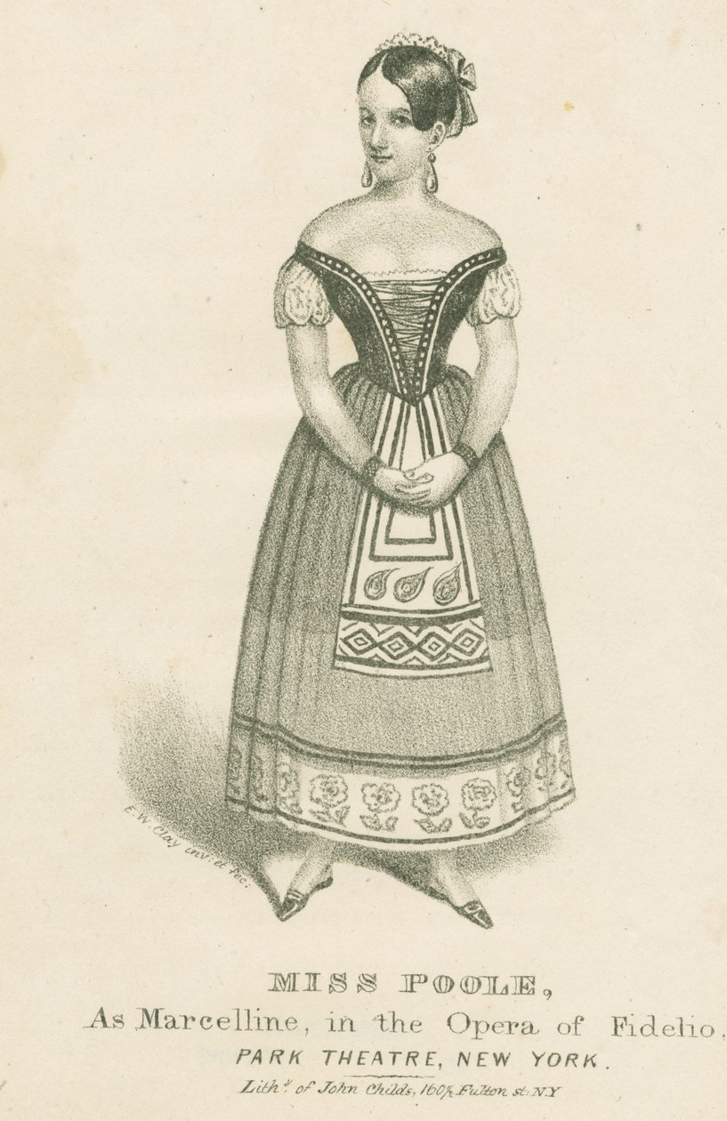 Slečna Poole jako Marcelline v Opeře Fidelio, 1839 od Edward Williams Clay