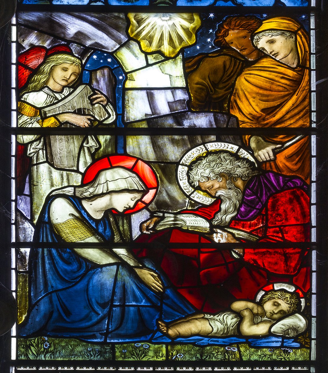 Nun Monkton, St Mary, Morris Marshall & Faulkner & Co, William Morris, Edward Burne-Jones, The Nativity, 1873 od Edward and Morris Burne Jones