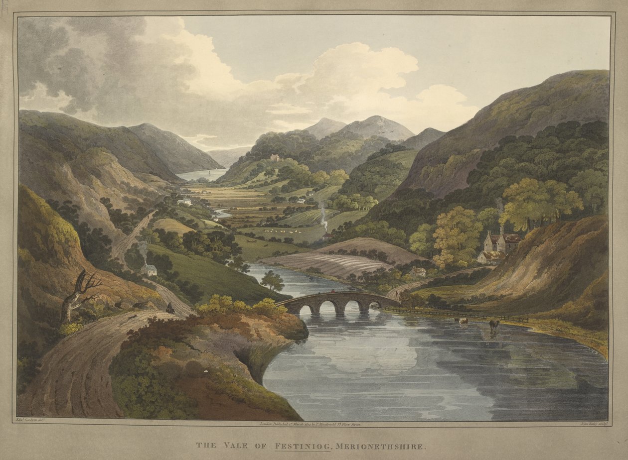 Mapy K, Top 47. 70b Vale of Ffestiniog, Merionethshire od Edward (after) Goodwin