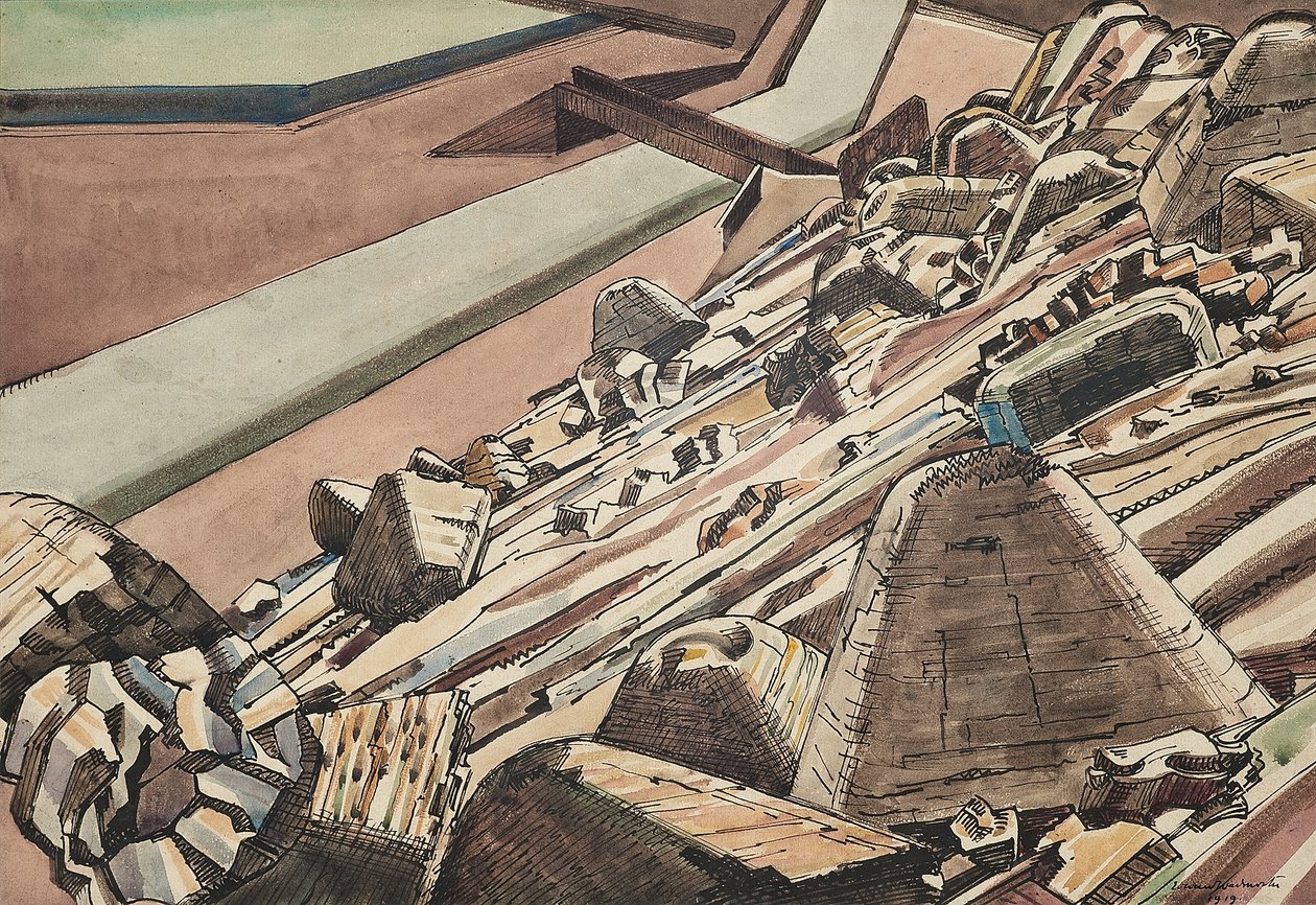 Naběračka struska kulatý dub II od Edward Alexander Wadsworth