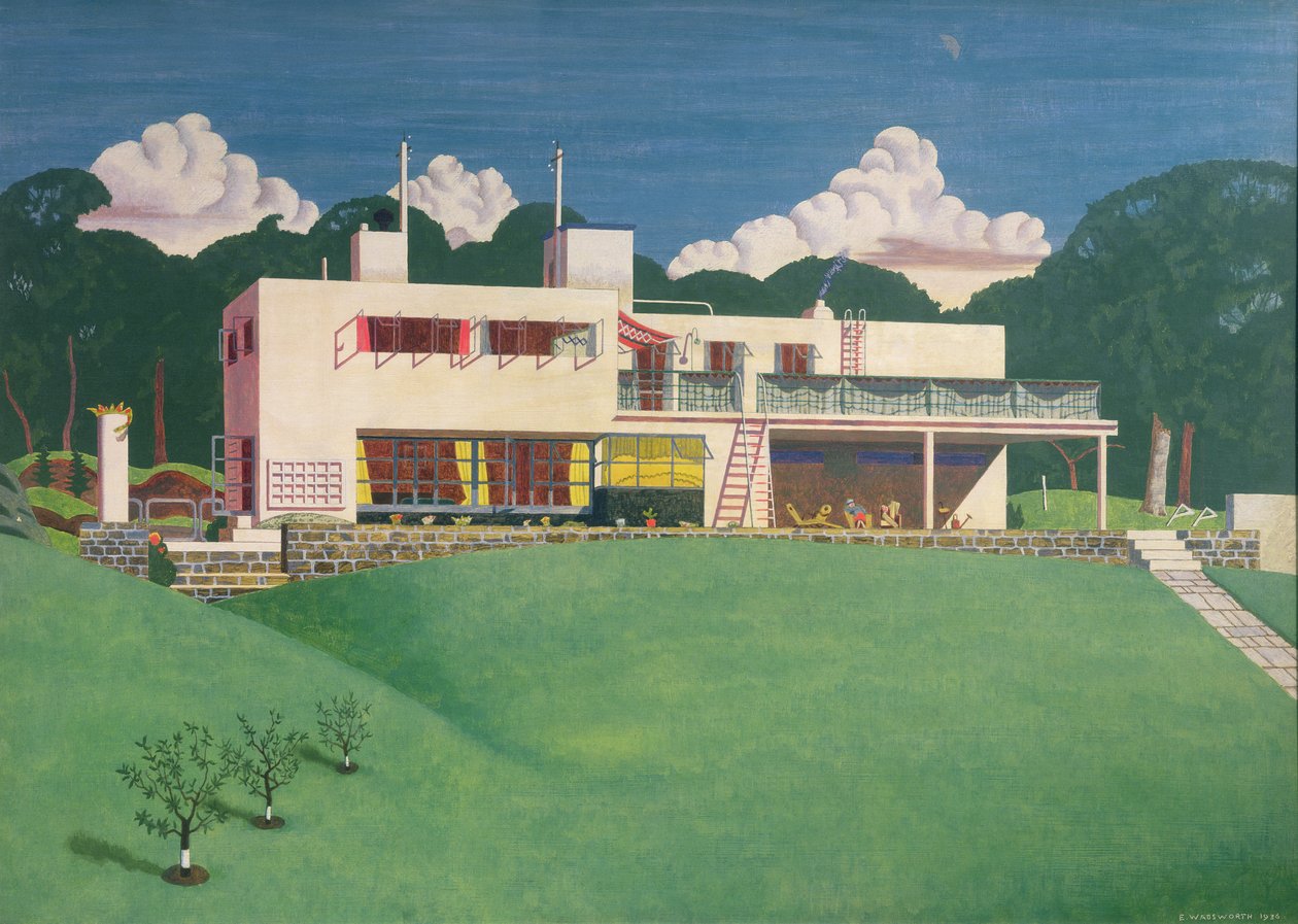 Pen Pits, venkovské sídlo sira Arthura a lady Bliss od Edward Alexander Wadsworth