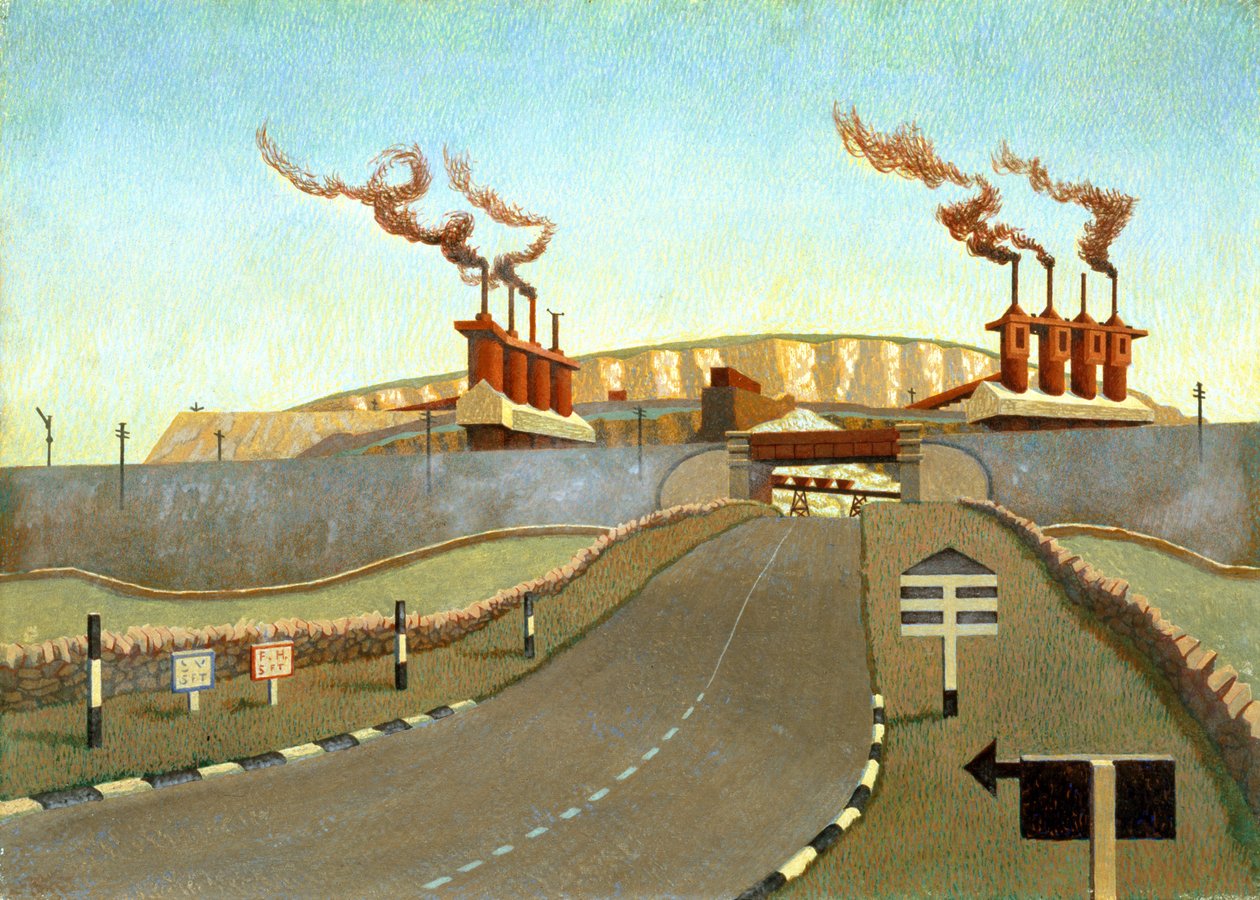 Vrchol světa (tempera na plátně na dřevě) od Edward Alexander Wadsworth