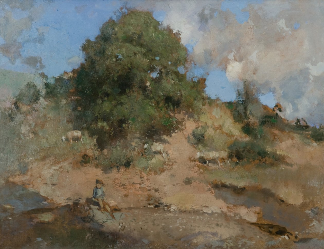 Hawthorn Bank, kolem roku 1910 (olej na plátně) od Edward Arthur Walton