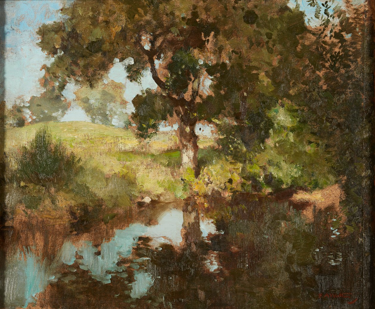Letní odrazy (olej na plátně) od Edward Arthur Walton