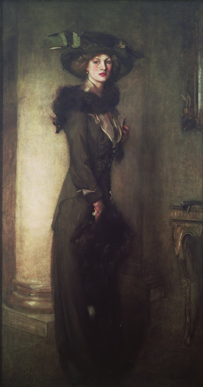 Bobří klobouk, kolem roku 1912 od Edward Arthur Walton