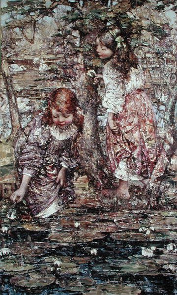Sbírání lilií od Edward Atkinson Hornel