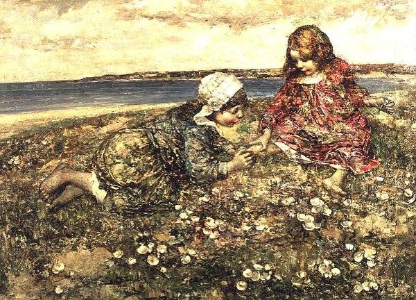 Sběr petrklíčů od Edward Atkinson Hornel