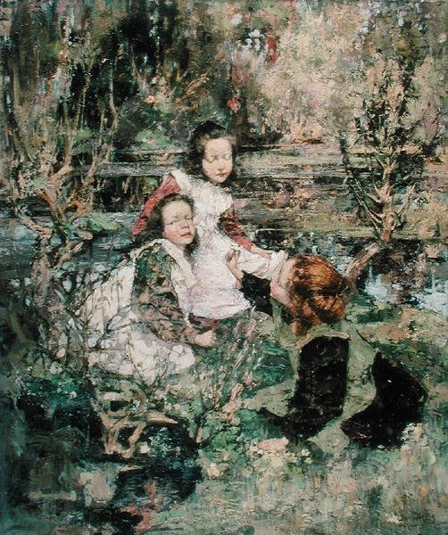 Sběr petrklíčů od Edward Atkinson Hornel