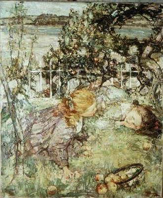 Dívky v sadu od Edward Atkinson Hornel