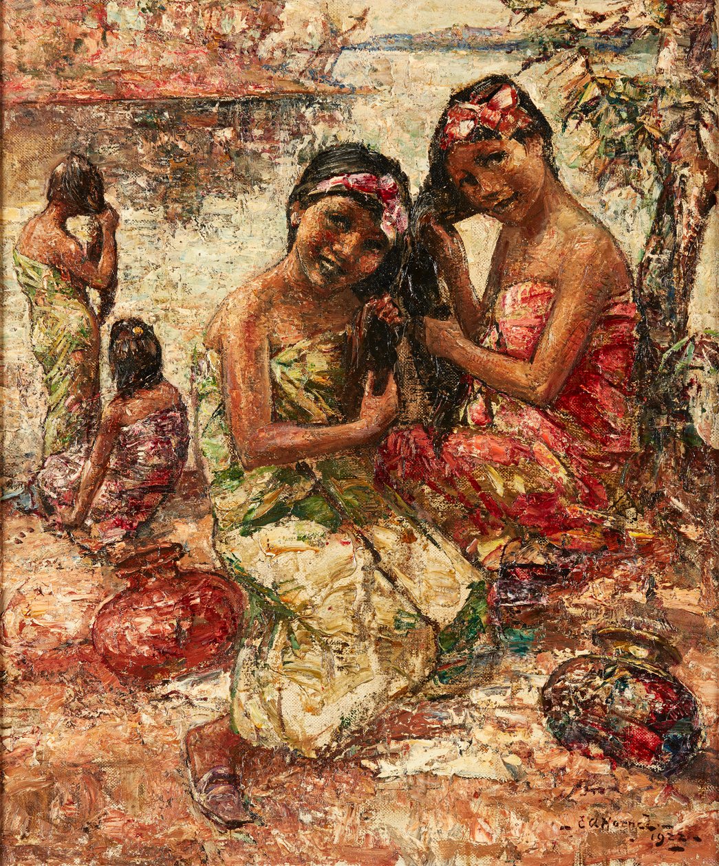 Na březích Irrawaddy (olej na plátně) od Edward Atkinson Hornel