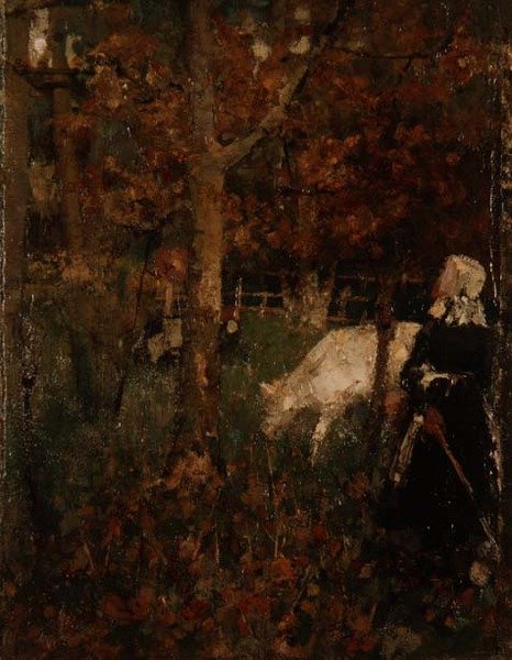 Pastorační krajina s dívkou od Edward Atkinson Hornel