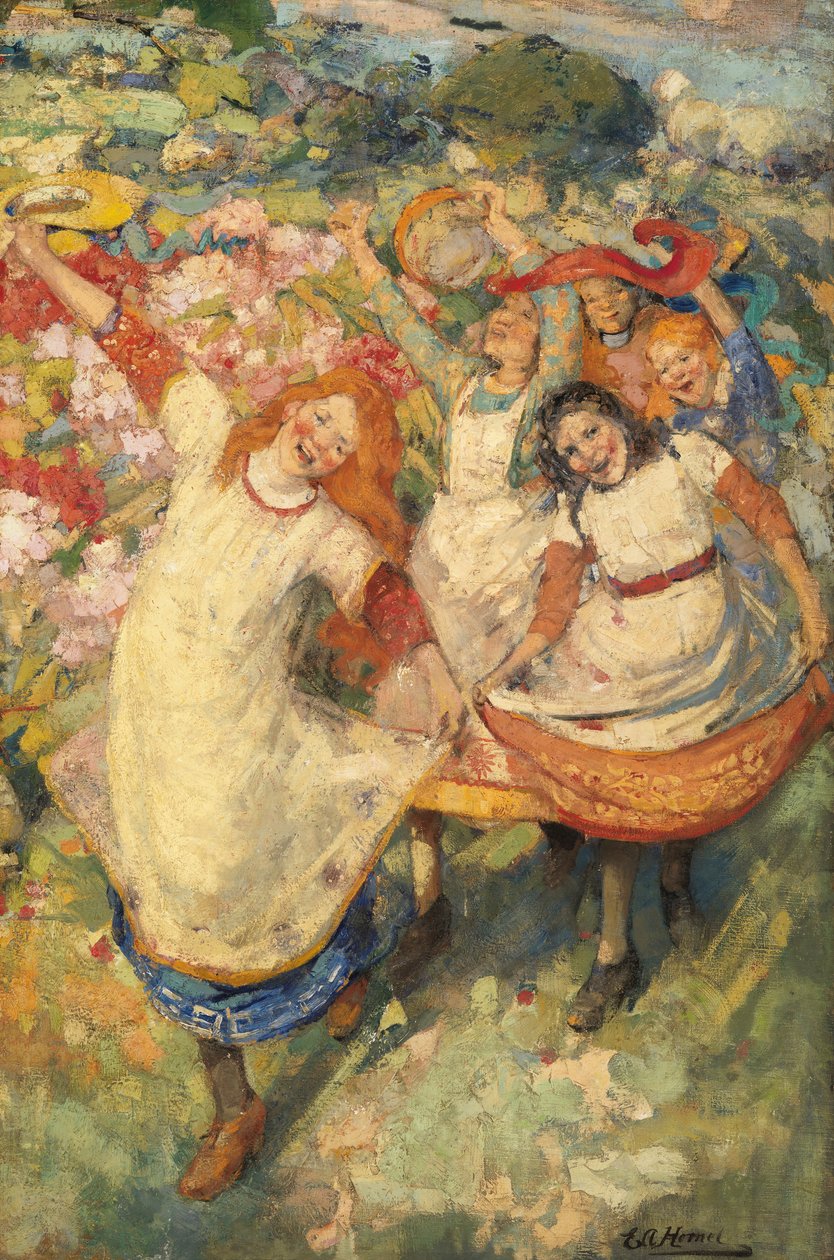 Tanec jara (olej na plátně) od Edward Atkinson Hornel