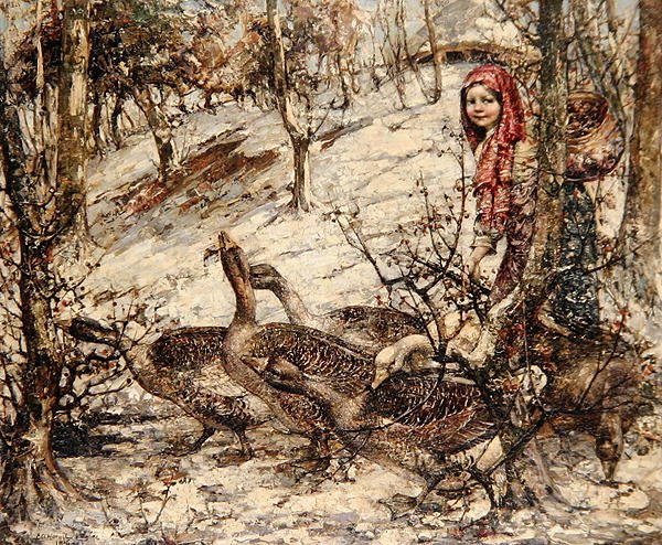 Husí dívka od Edward Atkinson Hornel