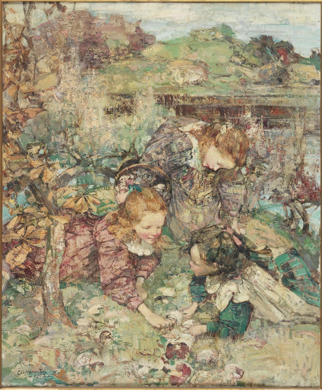 Malí houbaři od Edward Atkinson Hornel