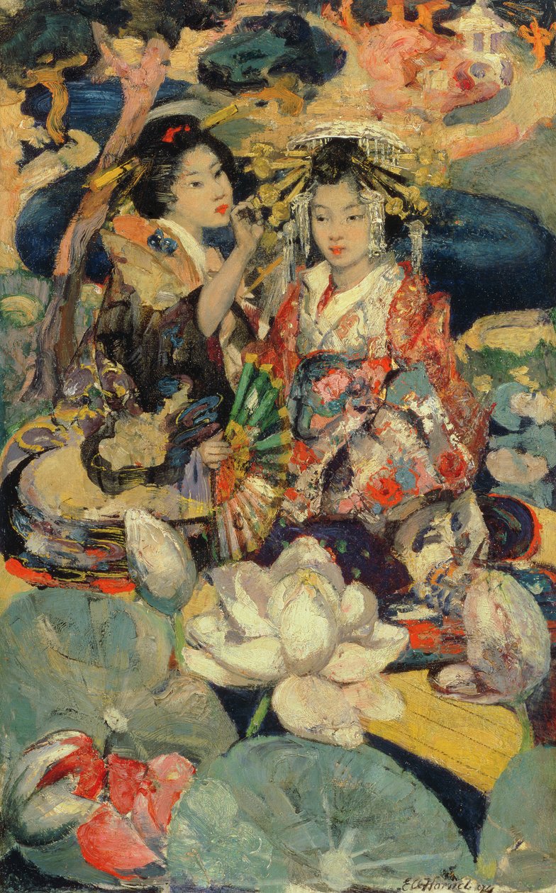 Lotosový květ od Edward Atkinson Hornel
