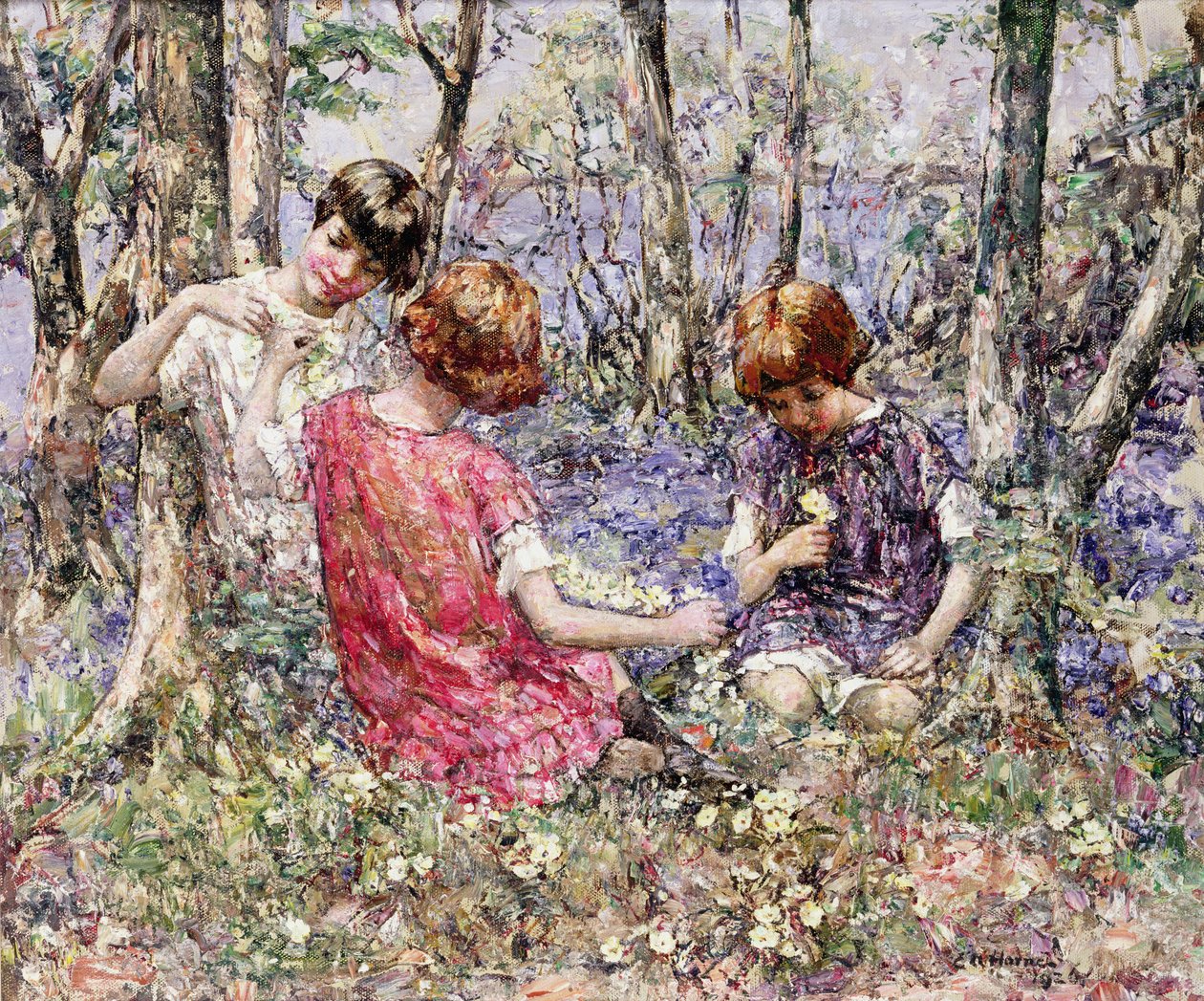 The Primrose Chain (olej na plátně) od Edward Atkinson Hornel