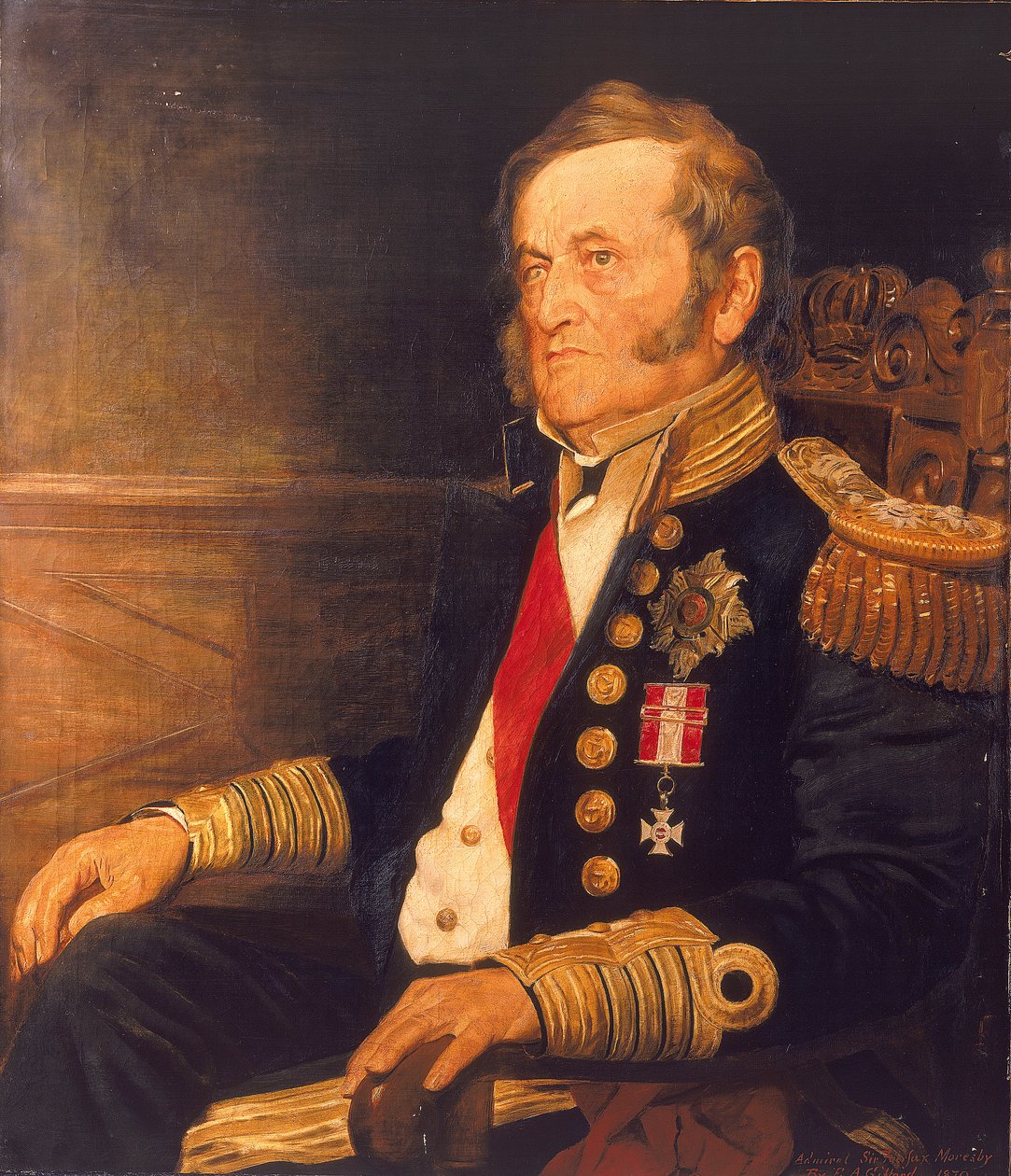 Sir Fairfax Moresby, admirál loďstva (1786-1877) od Edward Augustus Gifford