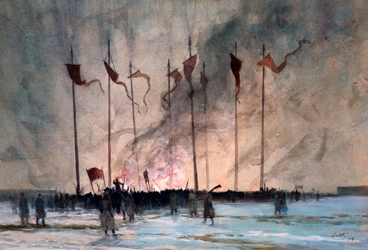 Pohřeb obětí ruské revoluce od Lintotta od Edward Barnard Lintott