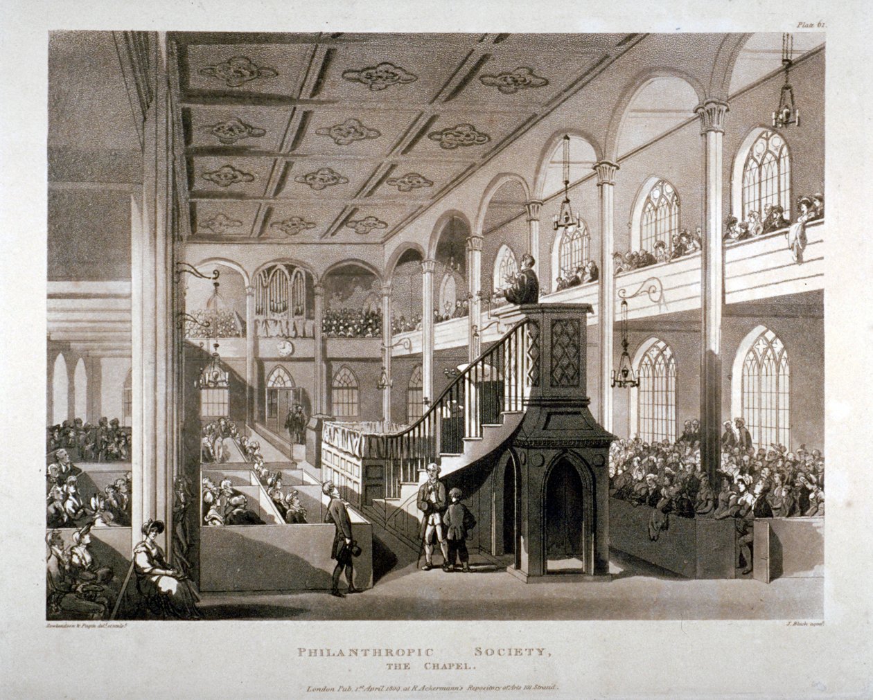 Kaple instituce Philanthropic Society, London Road, Southwark, Londýn, 1809 od Edward Blackburn