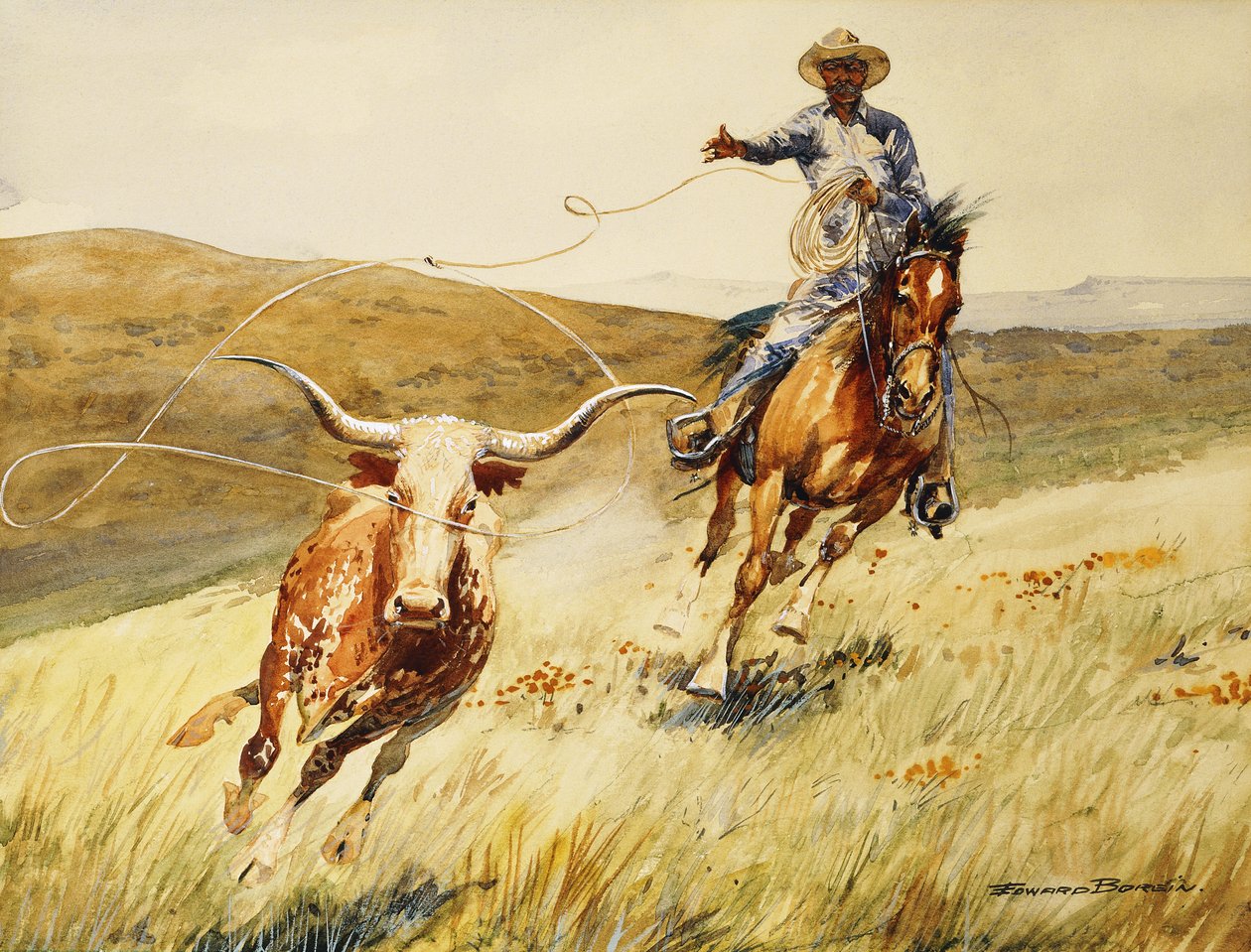 Lanování Steer od Edward Borein