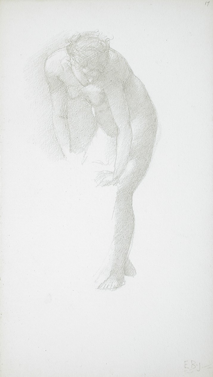 Ohýbající se nahá žena od Edward Burne-Jones